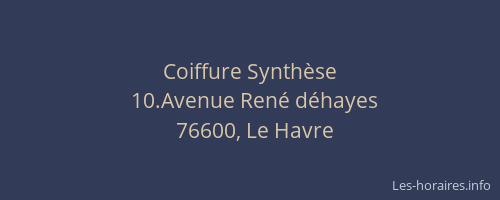 Coiffure Synthèse