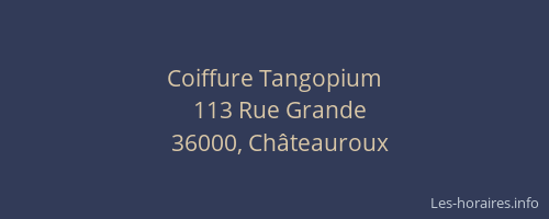 Coiffure Tangopium