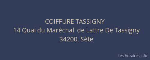 COIFFURE TASSIGNY