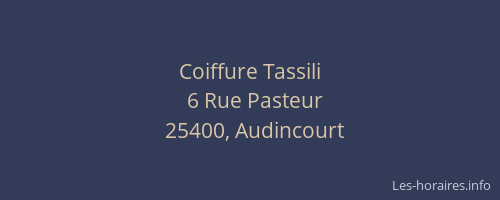Coiffure Tassili