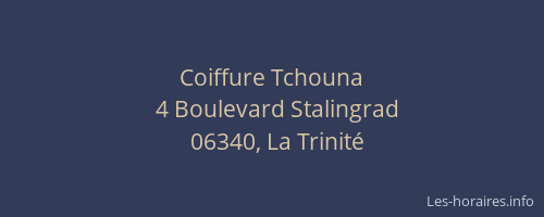 Coiffure Tchouna
