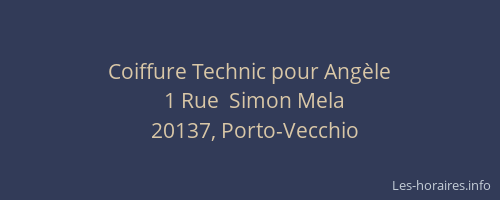 Coiffure Technic pour Ang&egrave;le