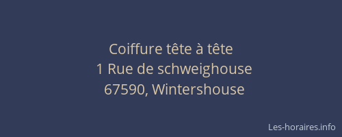 Coiffure tête à tête