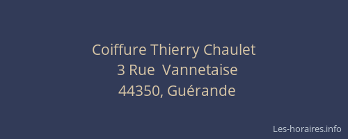 Coiffure Thierry Chaulet