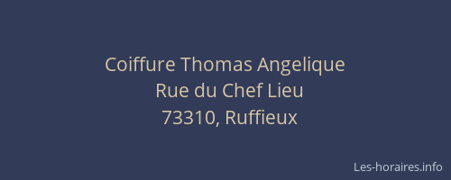 Coiffure Thomas Angelique