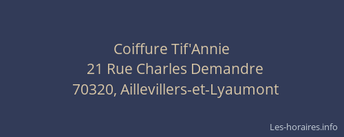 Coiffure Tif'Annie