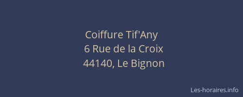 Coiffure Tif'Any