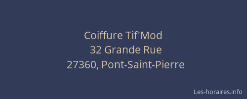 Coiffure Tif'Mod