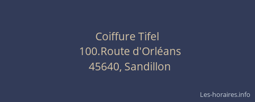 Coiffure Tifel
