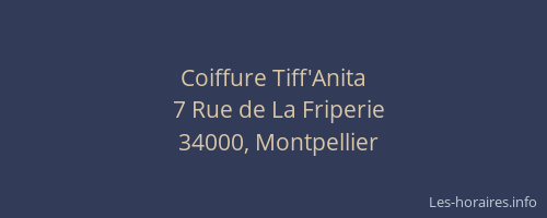 Coiffure Tiff'Anita