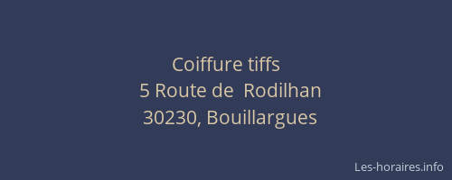 Coiffure tiffs