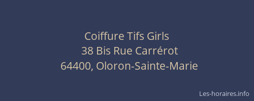 Coiffure Tifs Girls