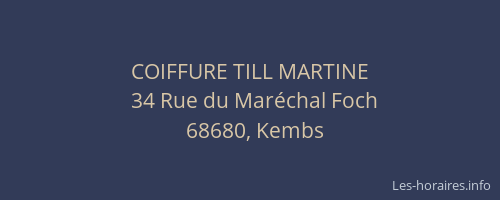 COIFFURE TILL MARTINE