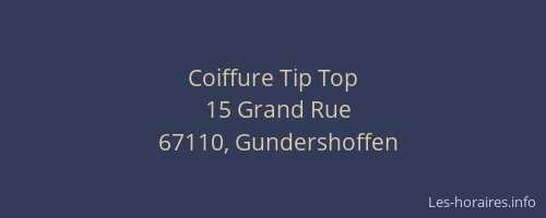 Coiffure Tip Top