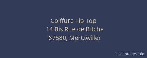 Coiffure Tip Top