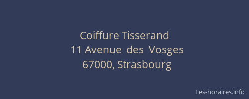 Coiffure Tisserand