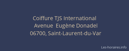 Coiffure TJS International