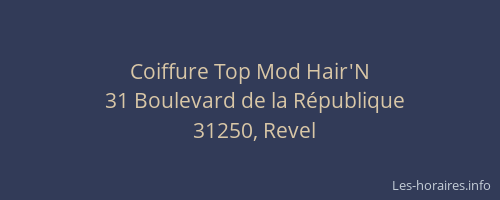 Coiffure Top Mod Hair'N