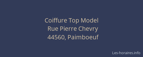 Coiffure Top Model