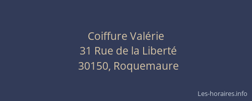 Coiffure Val&eacute;rie