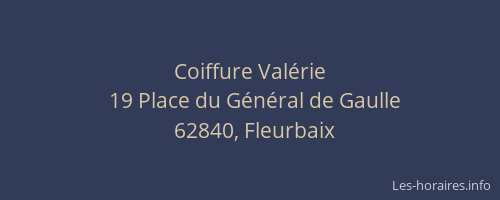 Coiffure Val&eacute;rie