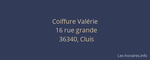 Coiffure Val&eacute;rie