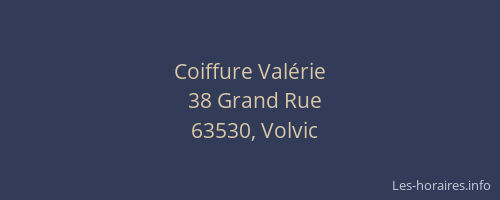 Coiffure Val&eacute;rie