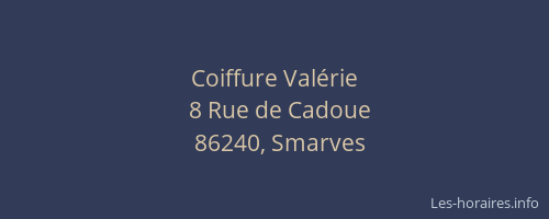 Coiffure Val&eacute;rie