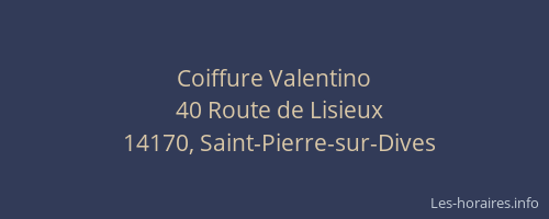 Coiffure Valentino