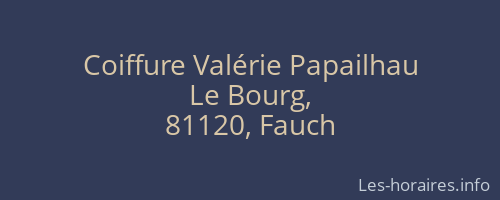 Coiffure Valérie Papailhau