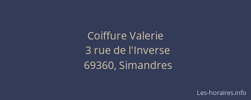 Coiffure Valerie