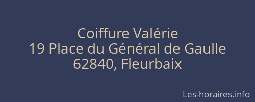 Coiffure Valérie