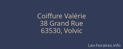 Coiffure Valérie