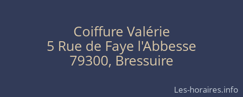 Coiffure Valérie