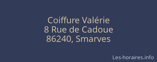 Coiffure Valérie