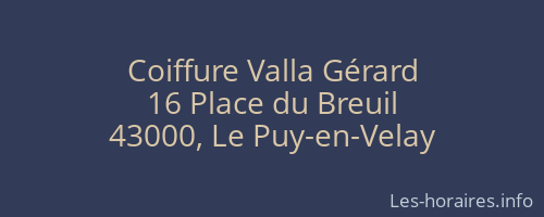 Coiffure Valla Gérard