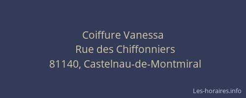 Coiffure Vanessa