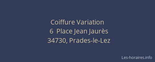 Coiffure Variation