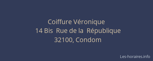 Coiffure V&eacute;ronique