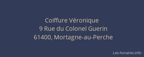 Coiffure V&eacute;ronique