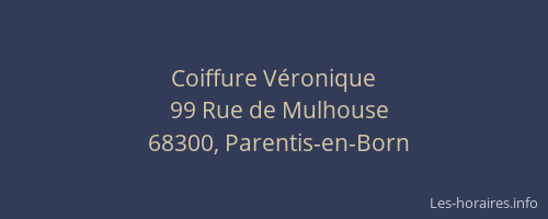 Coiffure V&eacute;ronique
