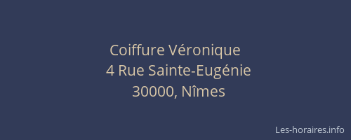 Coiffure Véronique