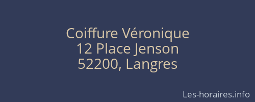Coiffure Véronique