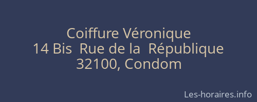 Coiffure Véronique