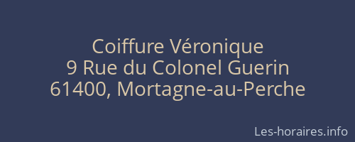 Coiffure Véronique