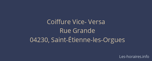 Coiffure Vice- Versa