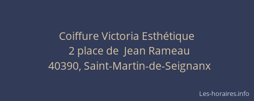 Coiffure Victoria Esth&eacute;tique