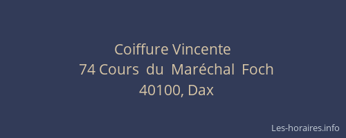 Coiffure Vincente