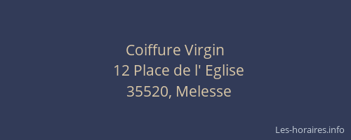 Coiffure Virgin