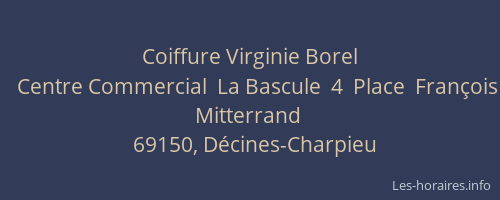 Coiffure Virginie Borel